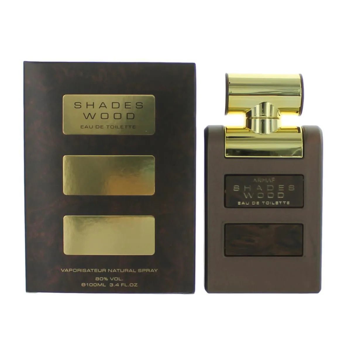 Armaf Shades Wood Eau de Toilette Spray Parfum Homme Boisé Oriental 100ml - Afanaya